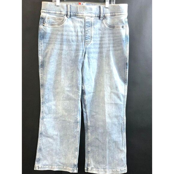 SPANX Flare in Retro Light Blue Denim Pull-on Stretch Jeans - Size XXL - Picture 1 of 3